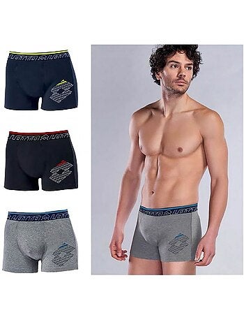 Boxer LOTTO pour Homme Qualité et Confort -Assortiment modèles photos selon arrivages- - Pack de 3
