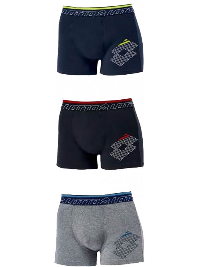 Boxer LOTTO pour Homme Qualité et Confort -Assortiment modèles photos selon arrivages- - Pack de 3 Multicolore - Kiabi