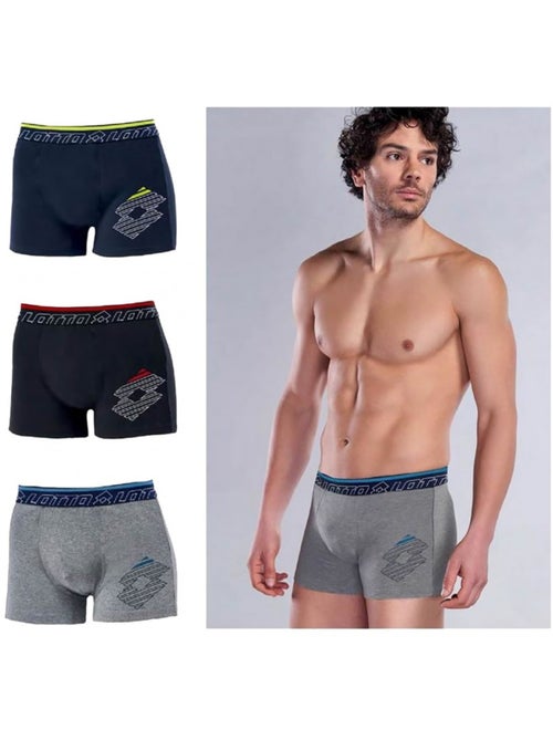 Boxer LOTTO pour Homme Qualité et Confort -Assortiment modèles photos selon arrivages- - Pack de 3 - Kiabi