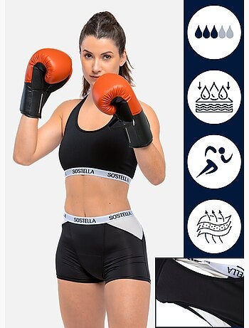 Boxer Menstruel de sport - N°12 - Femme et Adolescente - Flux moyen - SORIO