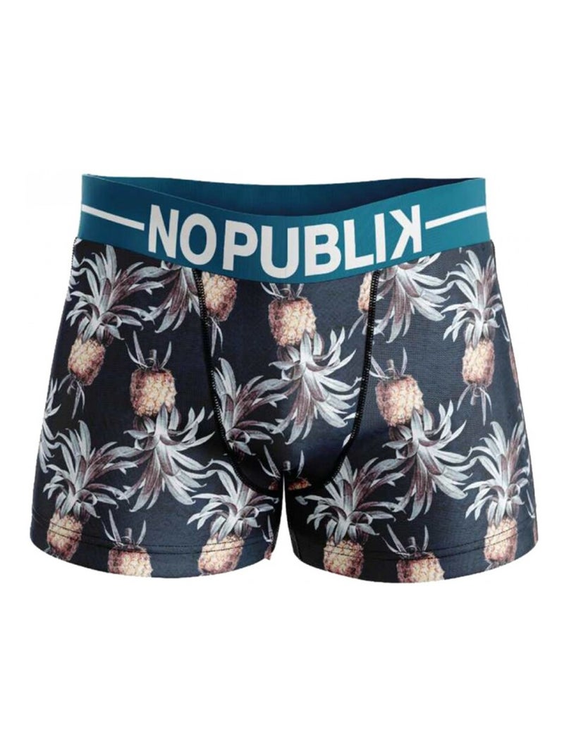 Boxer No Publik en Microfibre - Pack de 2 Bleu méditerranée - Kiabi