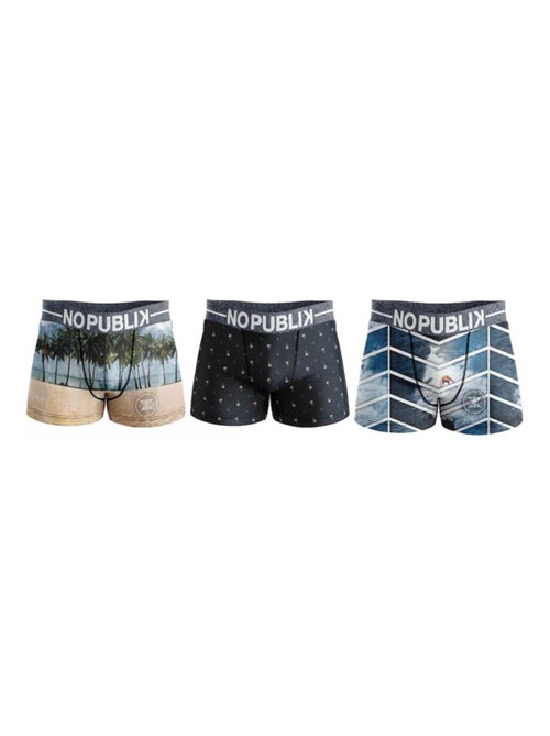 Boxer No Publik en Microfibre - Pack de 3 - Kiabi