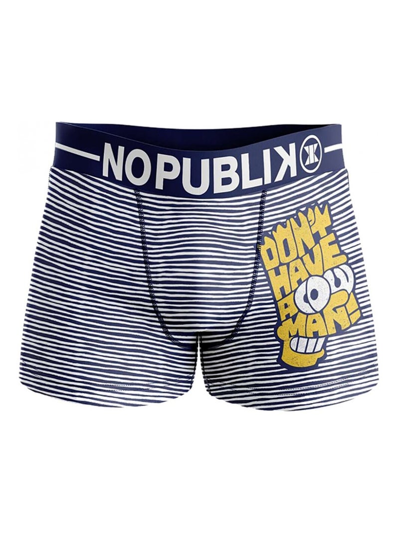 Boxer No Publik Featuring Simpsons Bleu Blanc - Kiabi