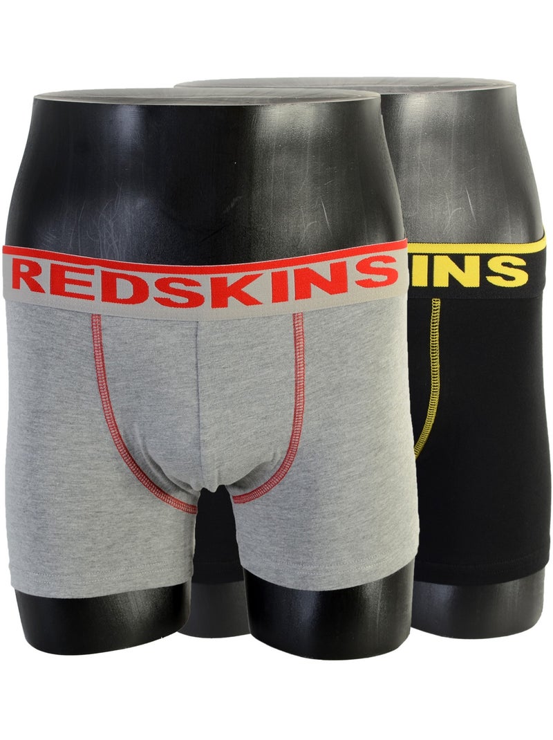 Boxer Redskins Pack De 2 Bx02 Nogr Set Noir Gris Gris - Kiabi