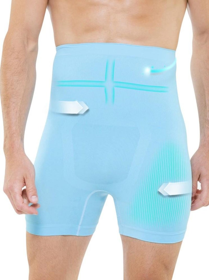 Boxer sculptant ventre plat BEAUTYTHERM Bleu - Kiabi