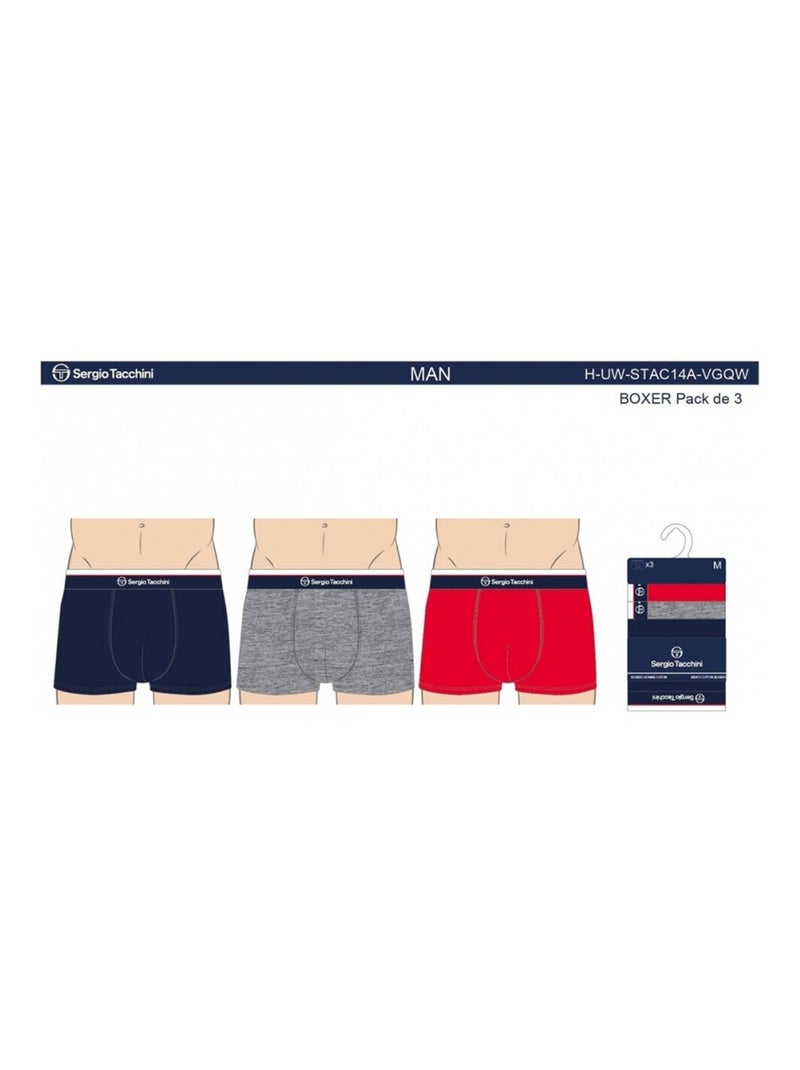 Boxer SERGIO TACCHINI - Pack de 3 Multicolore - Kiabi