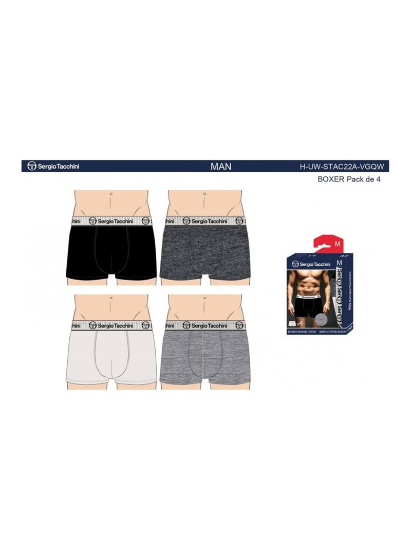 Boxer SERGIO TACCHINI - Pack de 4 Multicolore - Kiabi