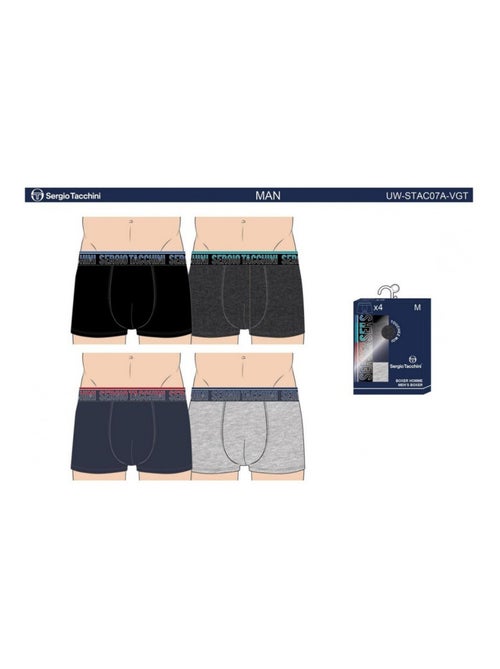 Boxer SERGIO TACCHINI - Pack de 4 - Kiabi