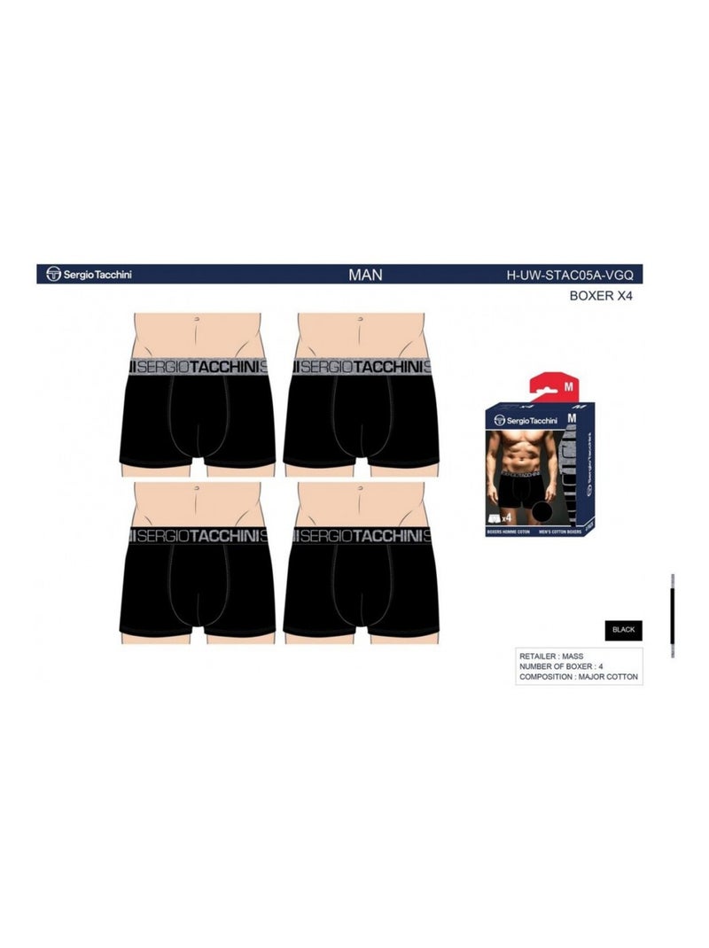 Boxer SERGIO TACCHINI - Pack de 4 Multicolore - Kiabi