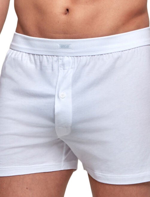 Boxer short boutonné pur coton Essentials - Kiabi