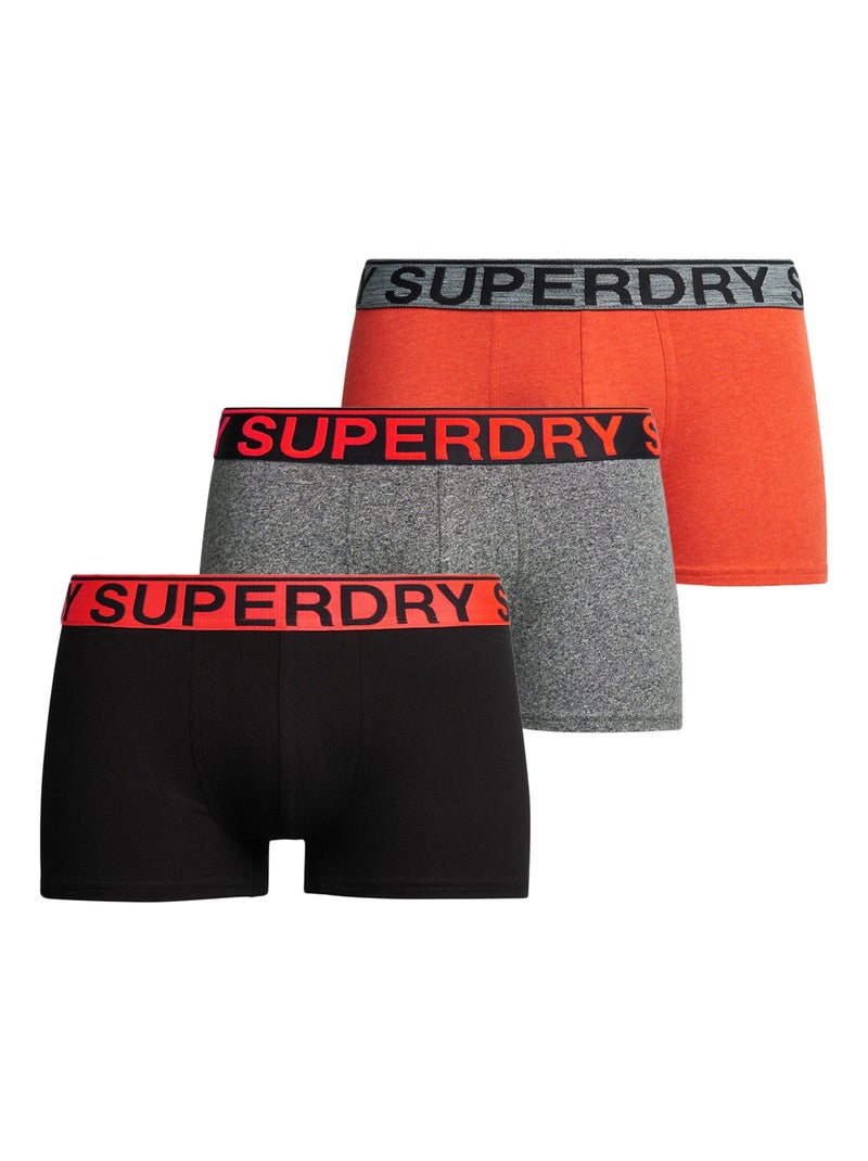 Boxer Superdry Triple Pack Noir - Kiabi