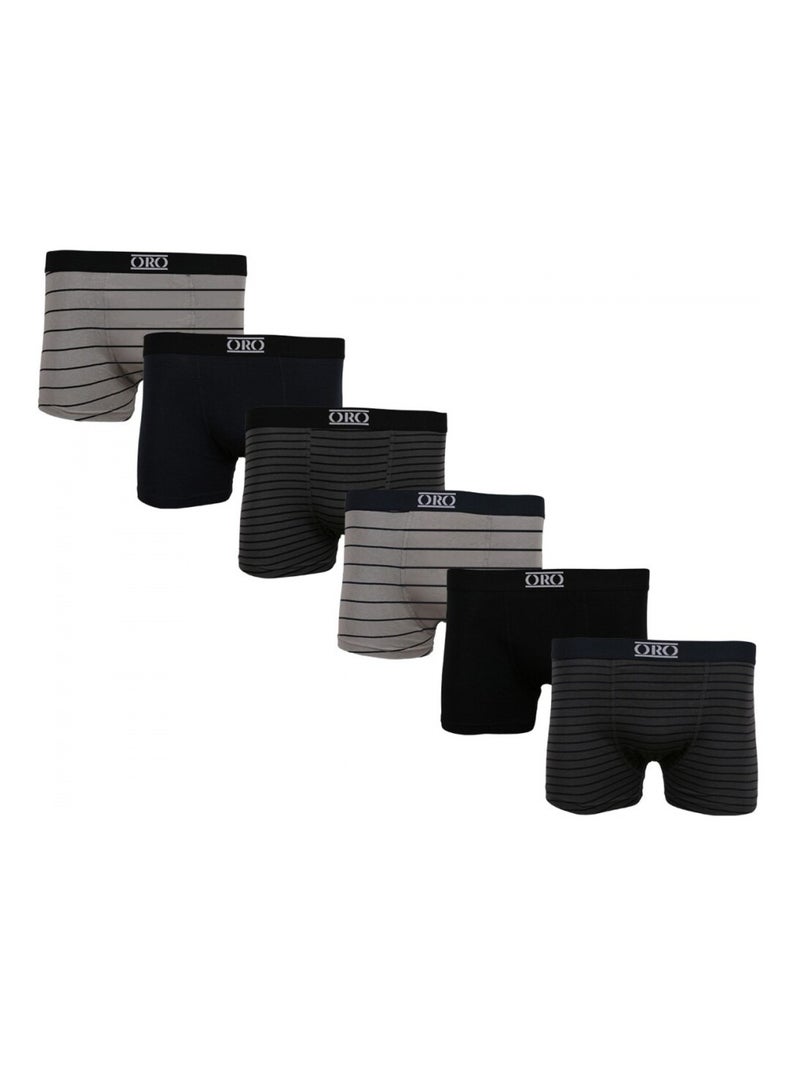 Boxers - Caleçons homme lot de 6 Noir Gris anthracite Gris - Kiabi