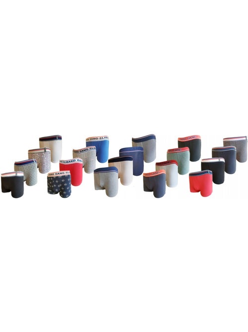 Boxers Caleçons Slibard Gang homme Confort et Qualité - Pack de 8 - Kiabi