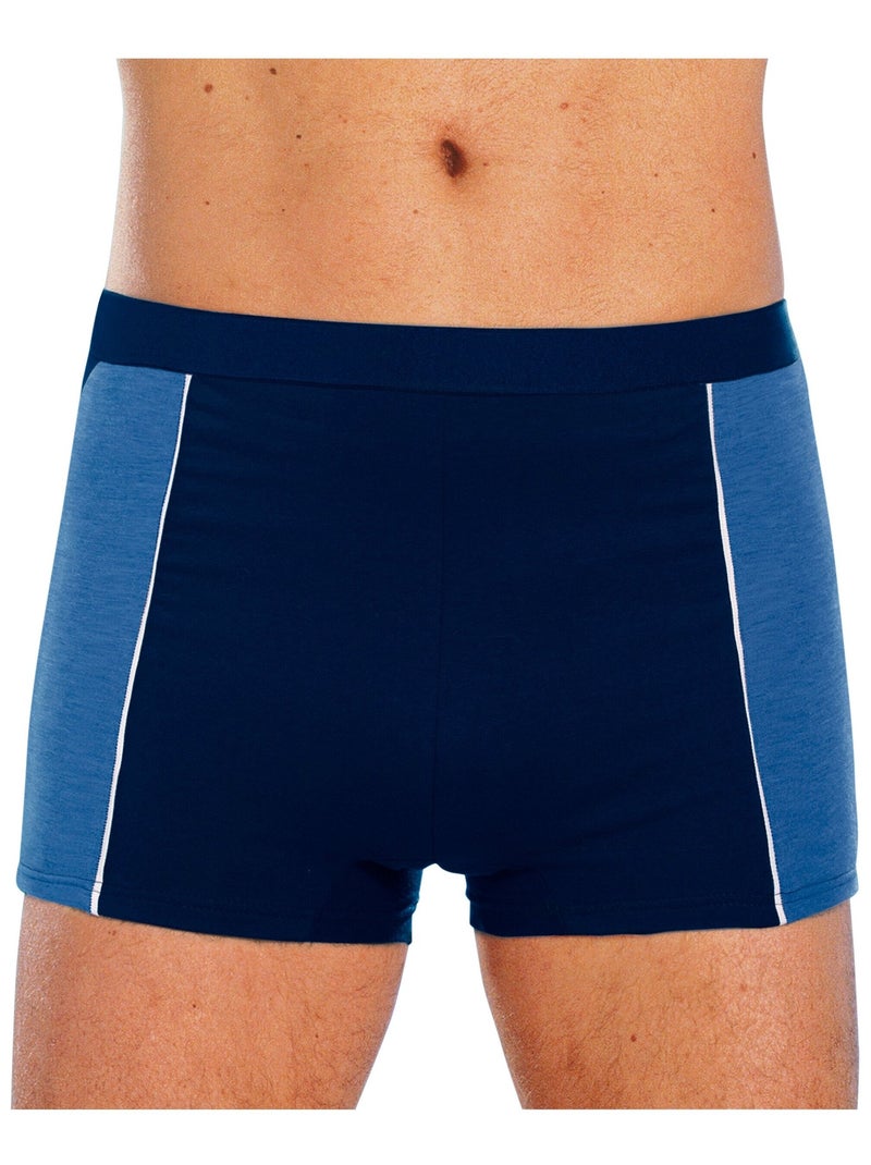 Boxers fermés en jersey extensible Bleu denim - Kiabi