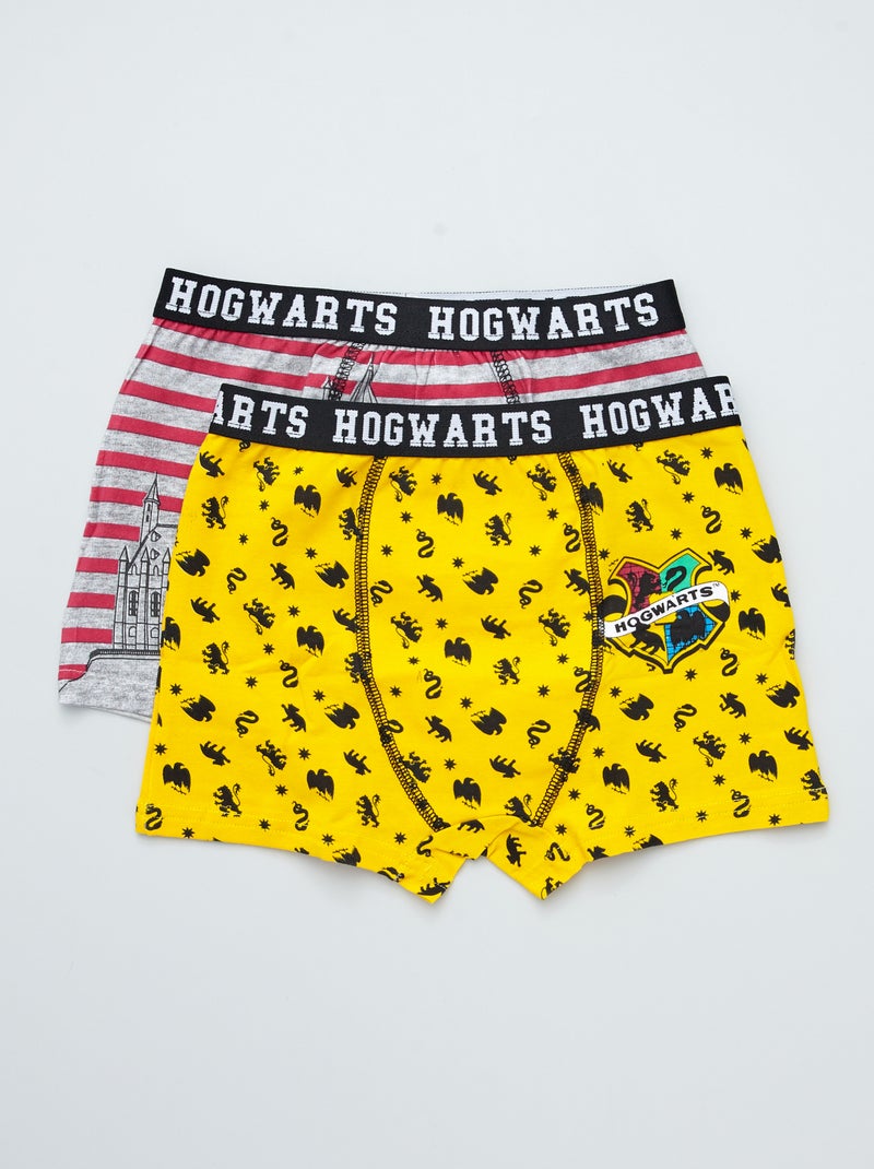 Boxers 'Harry Potter' avec imprimé - Lot de 2 Jaune/gris - Kiabi
