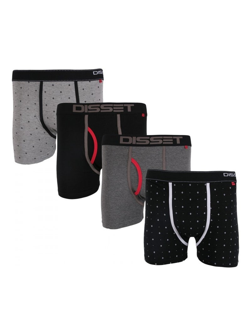 Boxers Homme Lot de 4 Gris Gris anthracite Noir - Kiabi