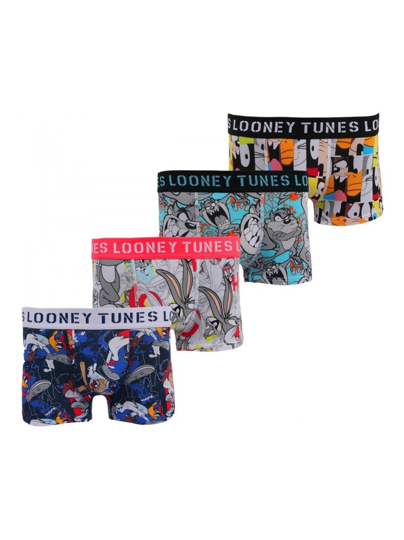 Boxers Looney Tunes garçon lot de 4 Multicolore - Kiabi