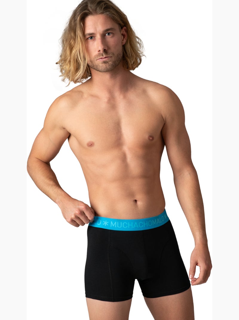 Boxers lot de 12 en coton premium Muchachomalo confort respirant et coupe parfaite Bleu Noir - Kiabi