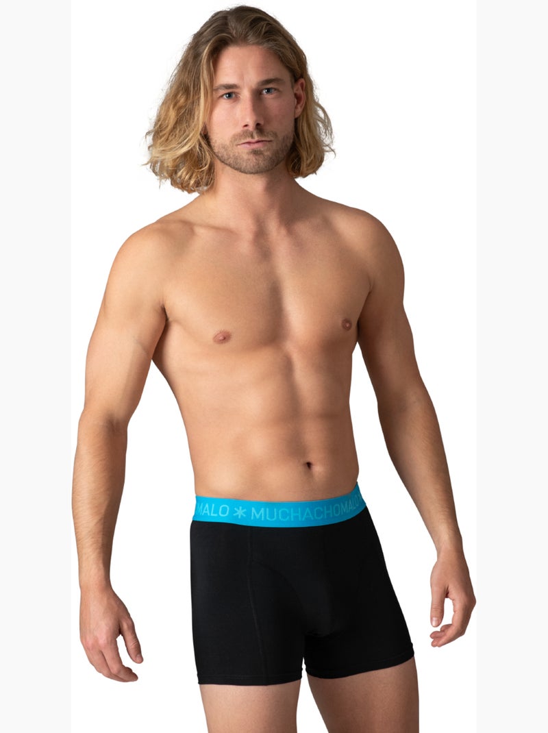 Boxers lot de 12 en coton premium Muchachomalo confort respirant et coupe parfaite Bleu Noir - Kiabi