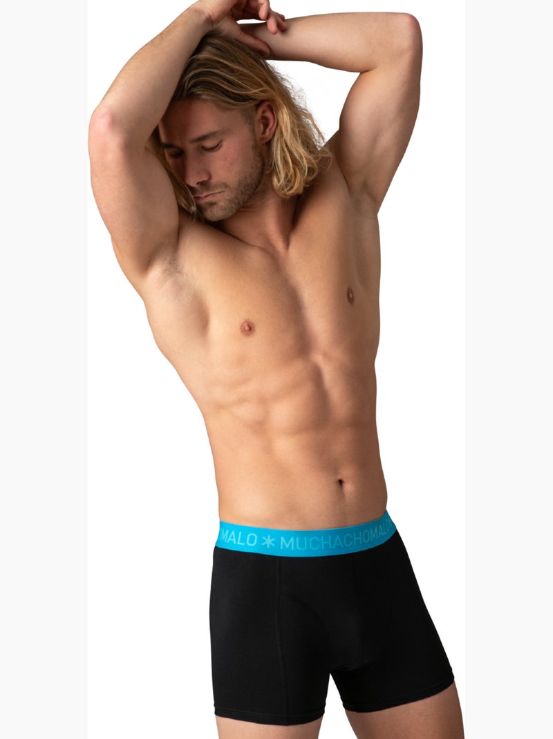 Boxers lot de 12 en coton premium Muchachomalo confort respirant et coupe parfaite Bleu Noir - Kiabi
