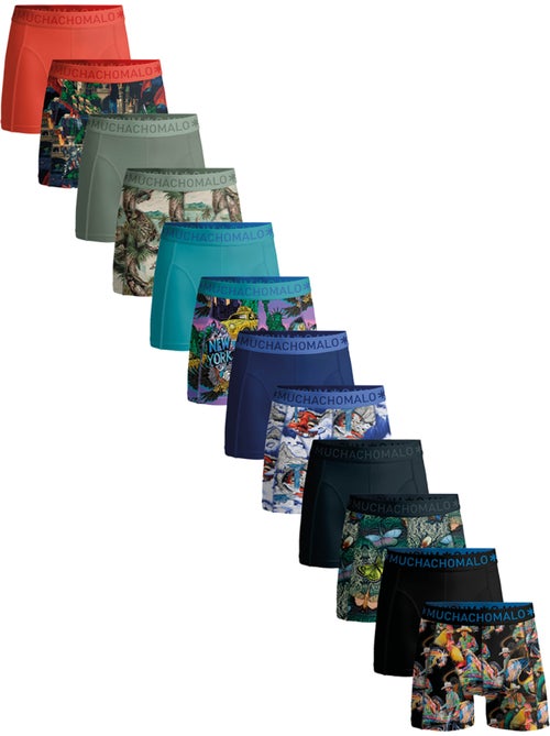 Boxers lot de 12 en coton premium Muchachomalo confort respirant et coupe parfaite - Kiabi