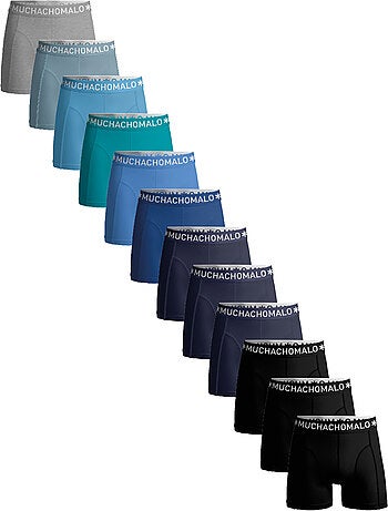 Boxers lot de 12 en coton premium Muchachomalo confort respirant et coupe parfaite
