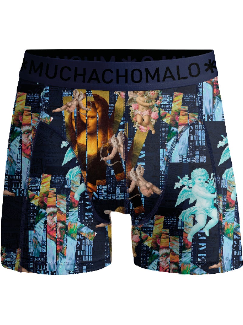 Boxers lot de 12 en coton premium Muchachomalo confort respirant et coupe parfaite Noir Violet Bleu - Kiabi