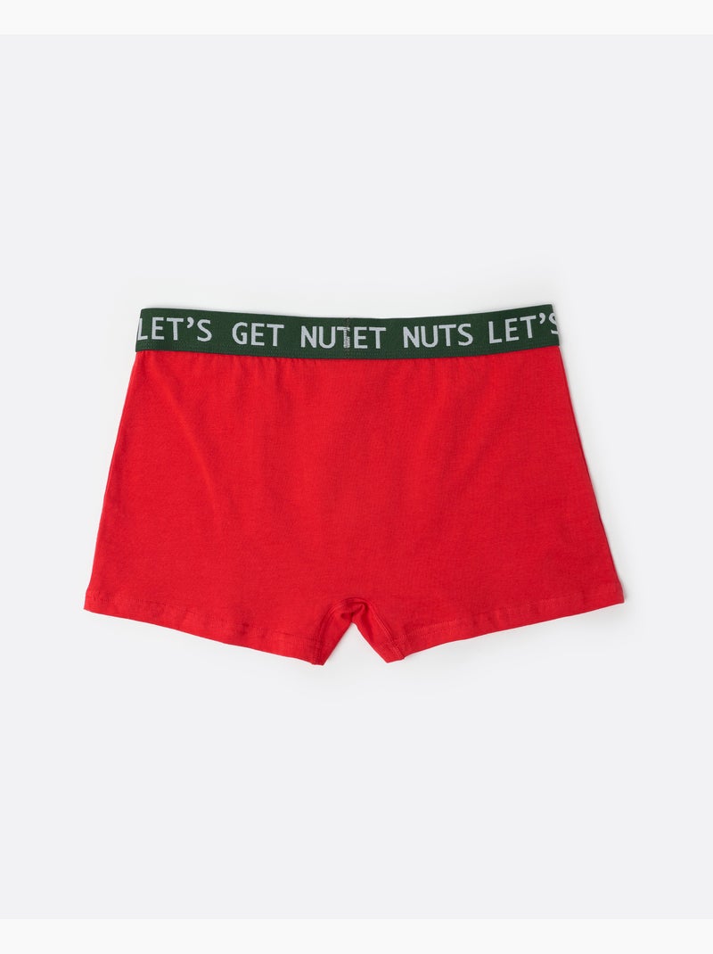 Boxers pour hommes ADMAS Casse-Noisette Rouge - Kiabi