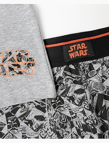 Boxers Star Wars pour homme, motif BD noir et blanc (lot de 2)