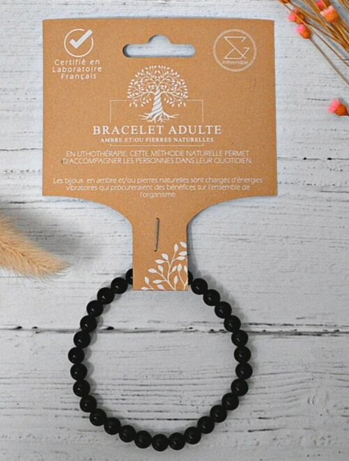 Bracelet Adulte - Obsidienne - Kiabi