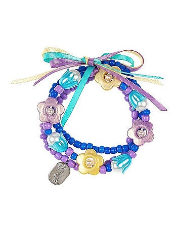 Bracelet Alyna fleur bleu