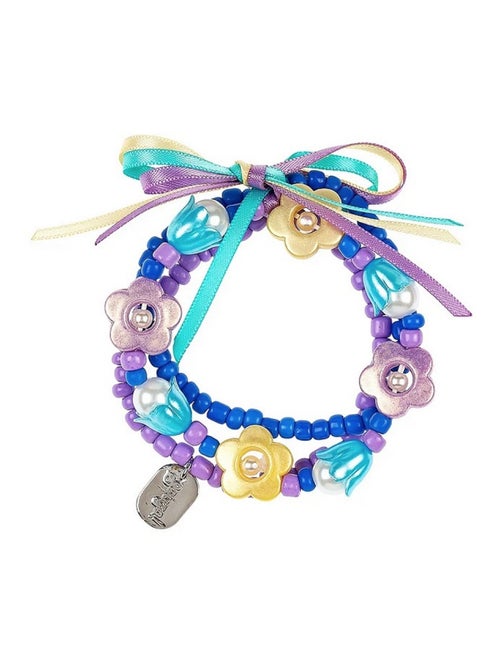 Bracelet Alyna fleur bleu - Kiabi