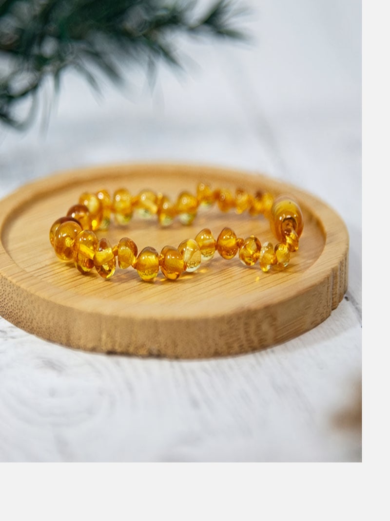 Bracelet Ambre bébé - Honey Orange - Kiabi