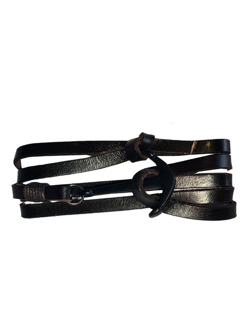 Bracelet Ancre métal pour Homme en cuir - Kiabi