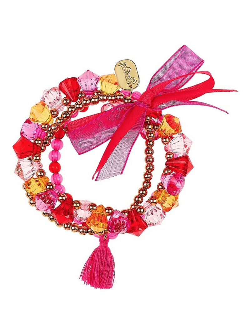 Bracelet Anemoon rose rouge Rouge - Kiabi