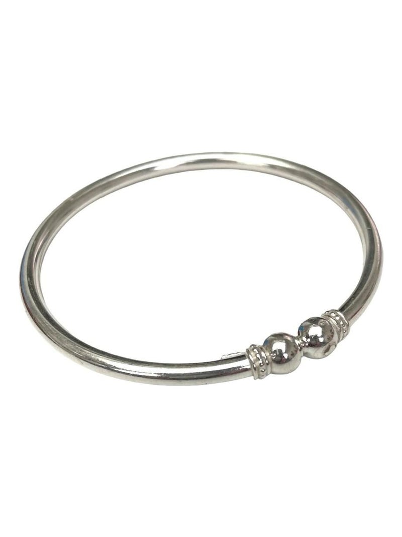 Bracelet argent jonc rigide arrondi, Bijoucolor Argent - Kiabi