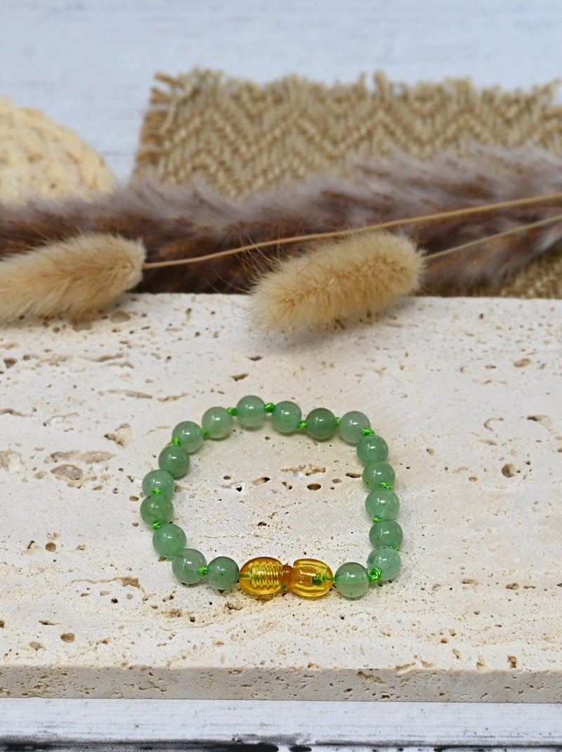 Bracelet Bébé - Pierres naturelles : Aventurine Vert - Kiabi
