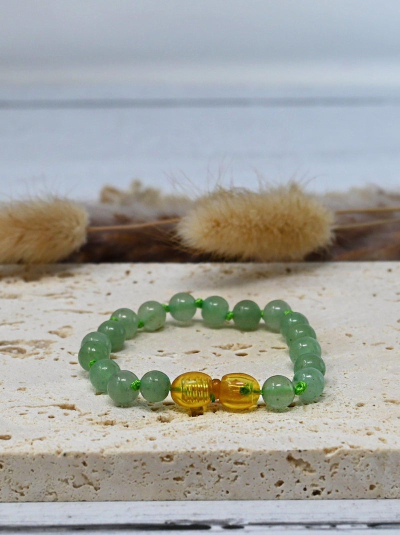 Bracelet Bébé - Pierres naturelles : Aventurine Vert - Kiabi