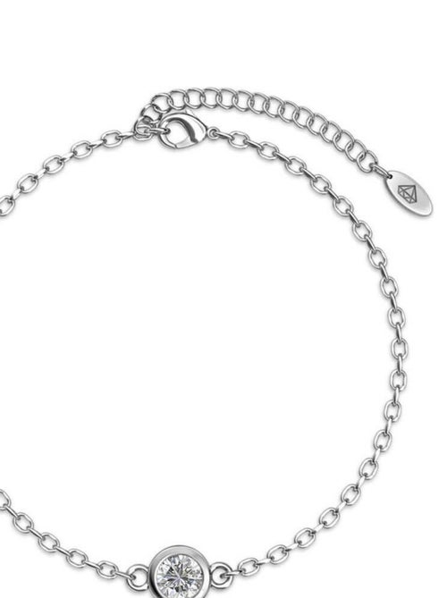 Bracelet Birth Stone - Argenté et Cristal - Kiabi