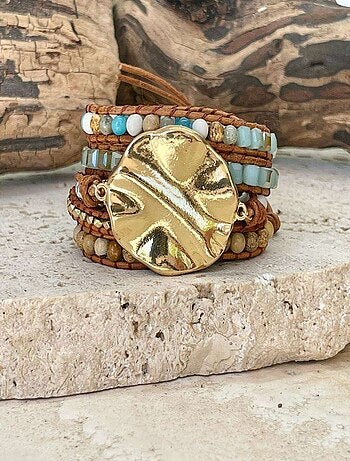 Bracelet bohème en plaqué or