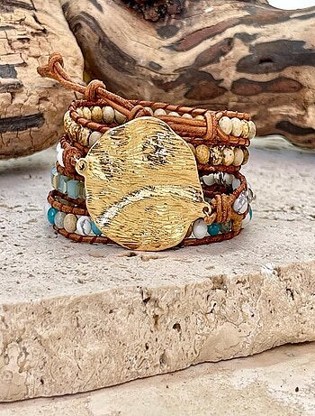 Bracelet Boho amour en plaqué or