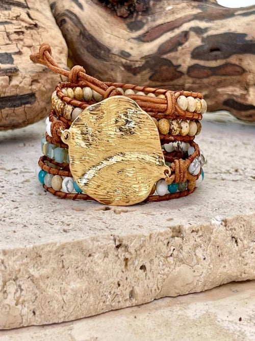 Bracelet Boho amour en plaqué or - Kiabi