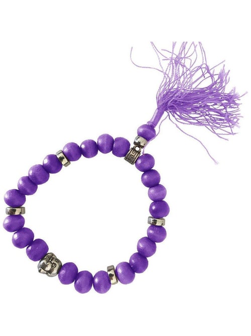 Bracelet Bouddhiste en perles de bois - Kiabi