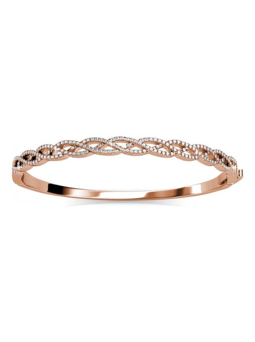 Bracelet Braided - Or Rosé et Cristal - Kiabi