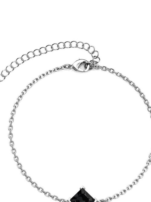 Bracelet Calle - Argenté et Noir - Kiabi