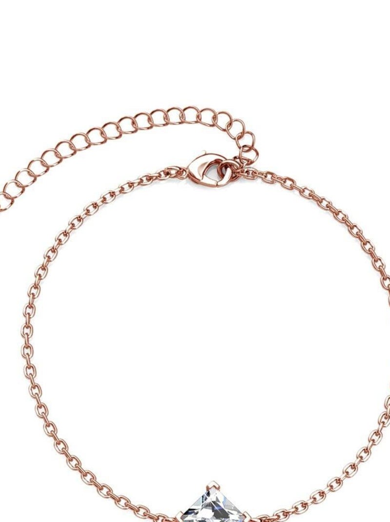 Bracelet Calle - Or Rosé et Cristal Transparent - Kiabi