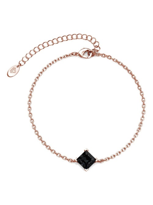 Bracelet Calle - Or Rosé et Noir - Kiabi