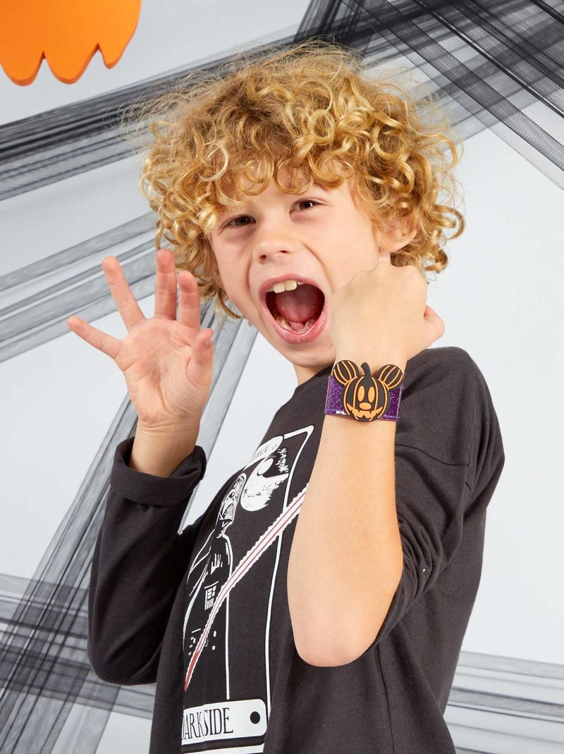 Bracelet clap 'Mickey' 'Halloween' Violet - Kiabi