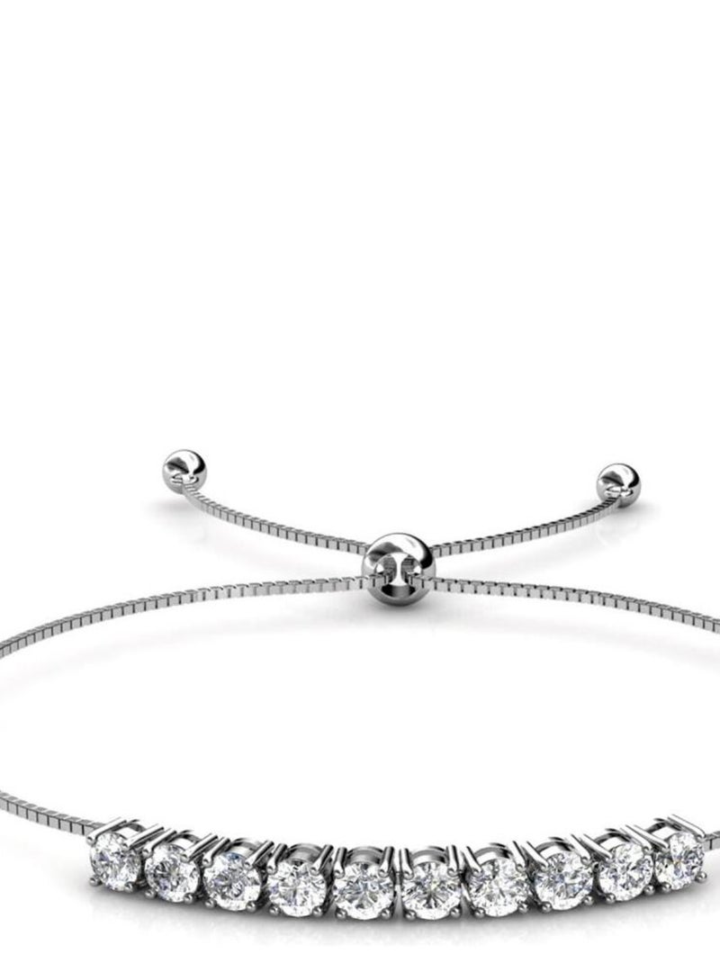 Bracelet Crystal Mia - Argenté et Cristal Argent - Kiabi