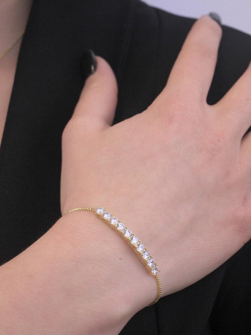 Bracelet Crystal Mia - Doré et Cristal Doré/or - Kiabi